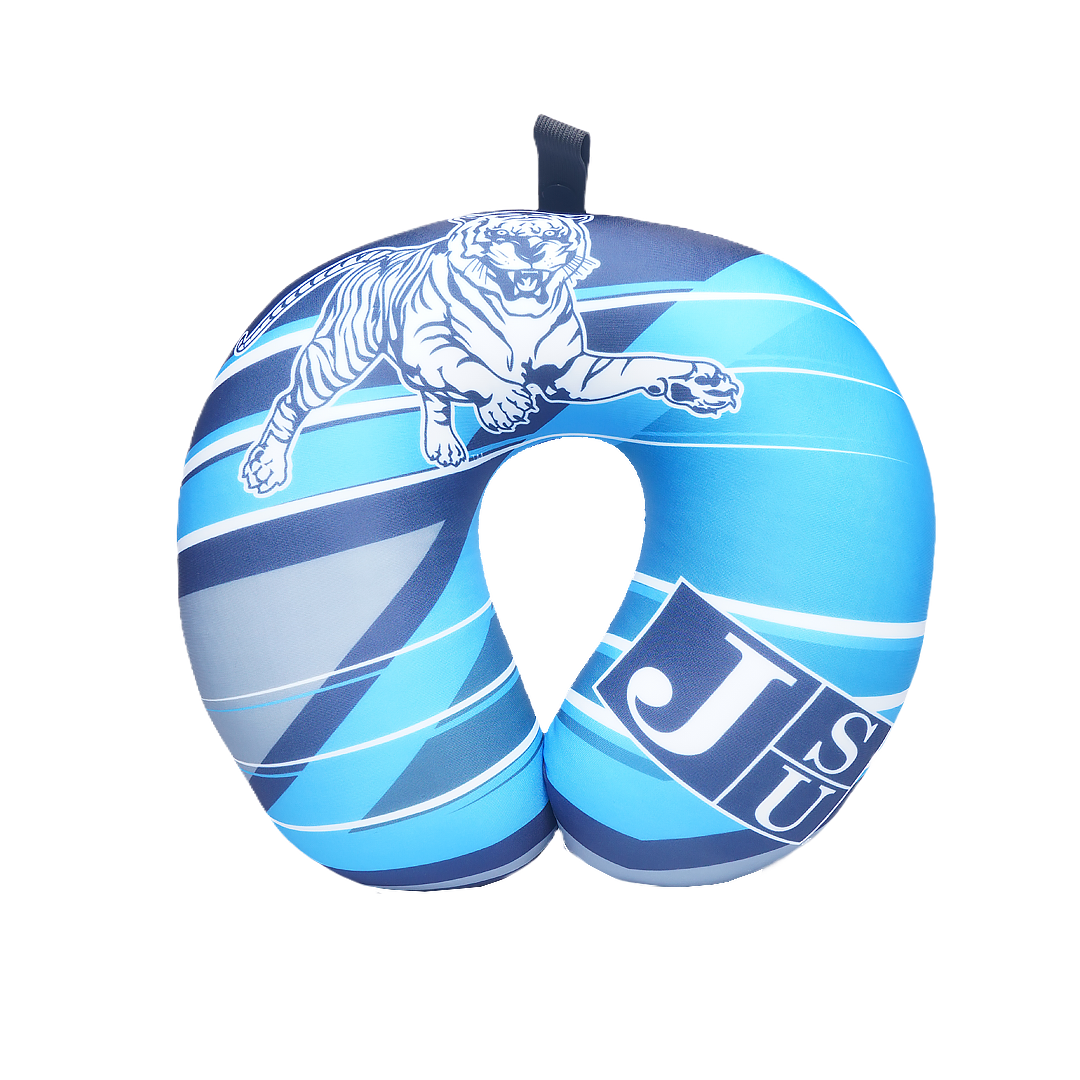 Jackson State University Neck Pillow - Plush Polyester Material - 92% polyester 7% spandex, hypoallergenic
