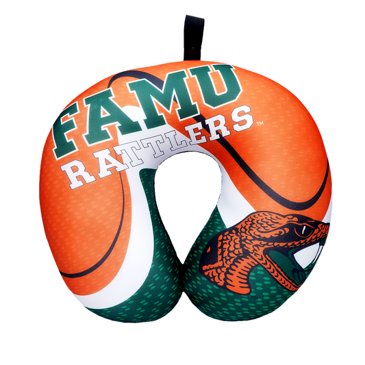 FAMU Neck Pillow - Plush Polyester Material - 92% polyester 7% spandex, hypoallergenic