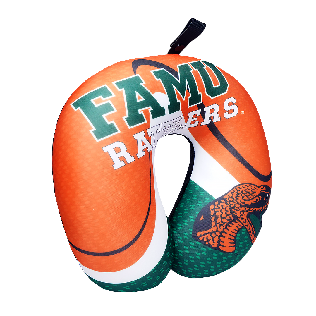 FAMU Neck Pillow - Plush Polyester Material - 92% polyester 7% spandex, hypoallergenic