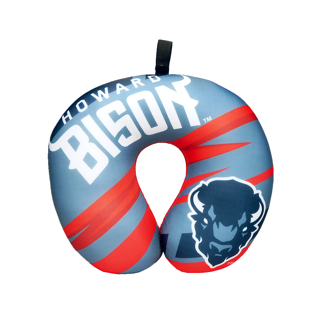 Howard University Neck Pillow - Plush Polyester Material - 92% polyester 7% spandex, hypoallergenic