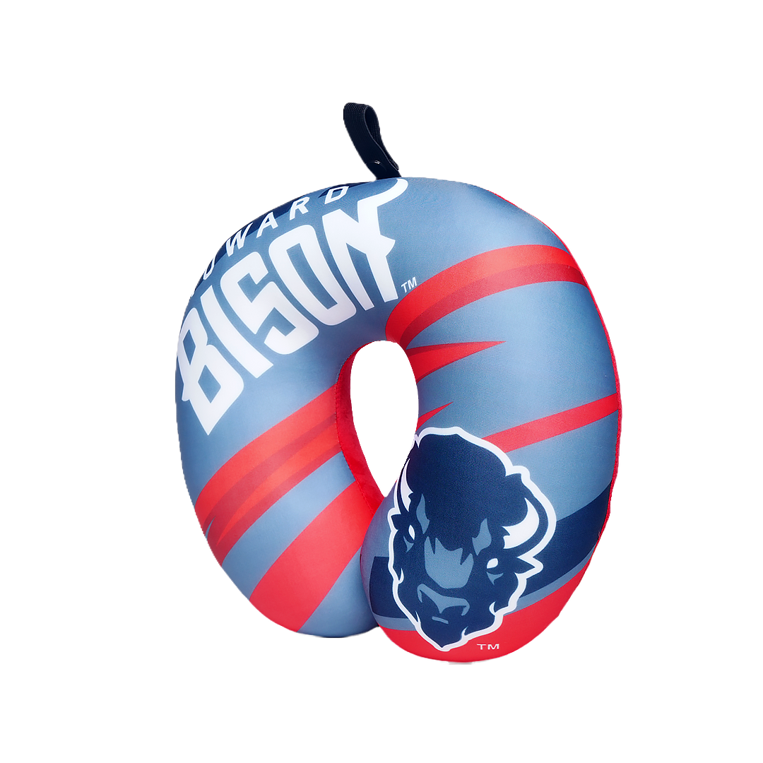 Howard University Neck Pillow - Plush Polyester Material - 92% polyester 7% spandex, hypoallergenic