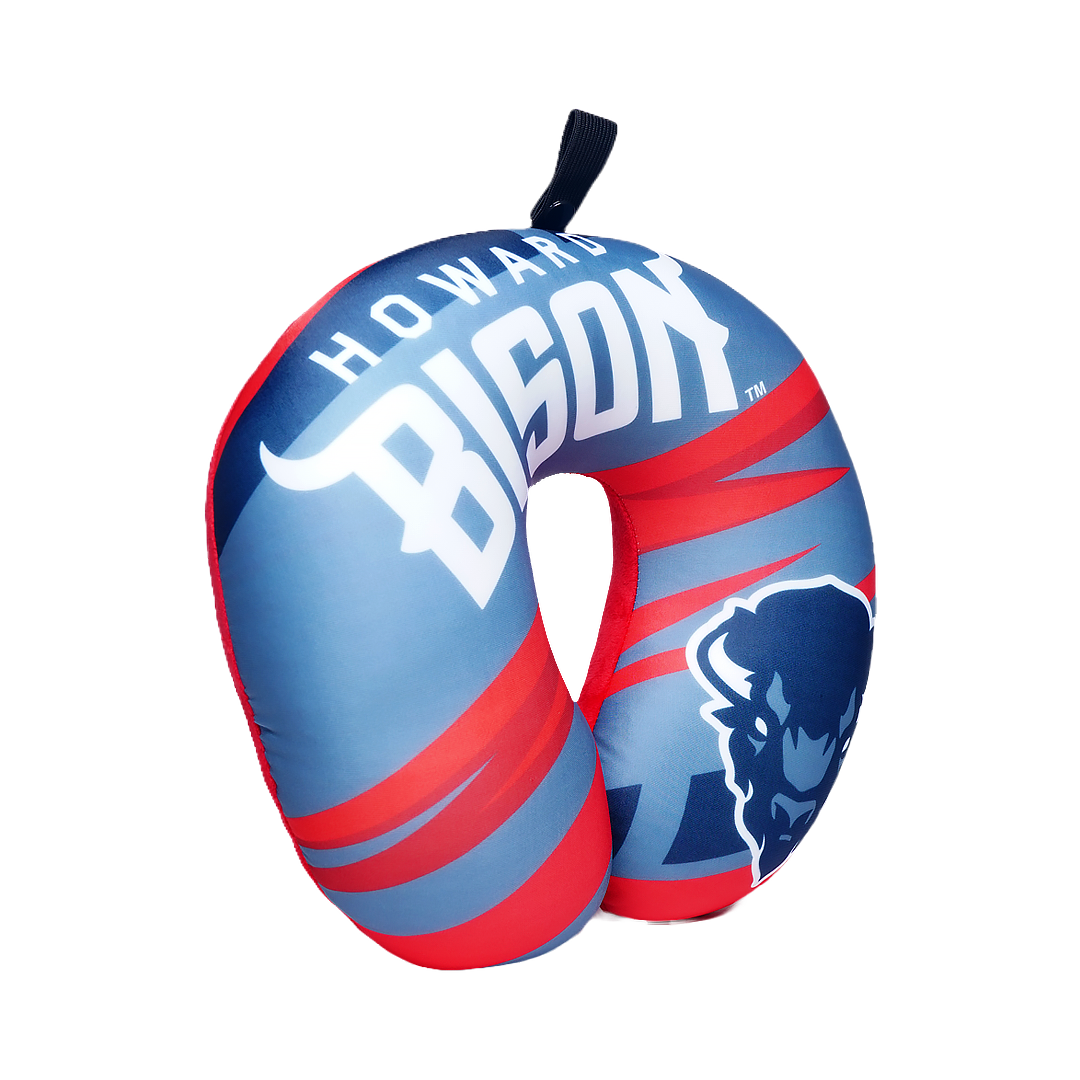 Howard University Neck Pillow - Plush Polyester Material - 92% polyester 7% spandex, hypoallergenic